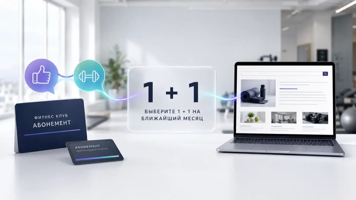 Совместное предложение фитнес-клуба и тренера по модели один плюс один